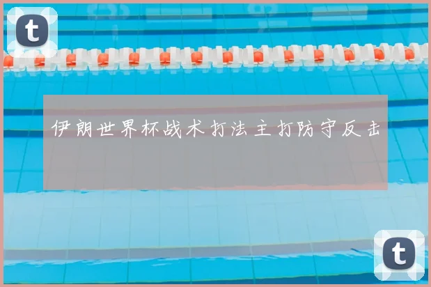 伊朗世界杯战术打法主打防守反击